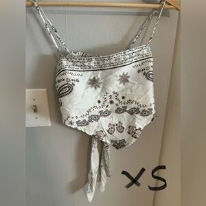 Patterned bandana top